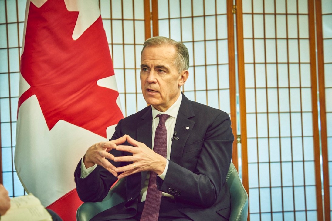 Mark Carney being interviewed by Monocle in Tokyo