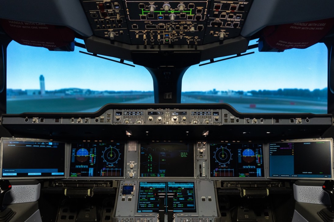View from a Cathay Pacific cockpit