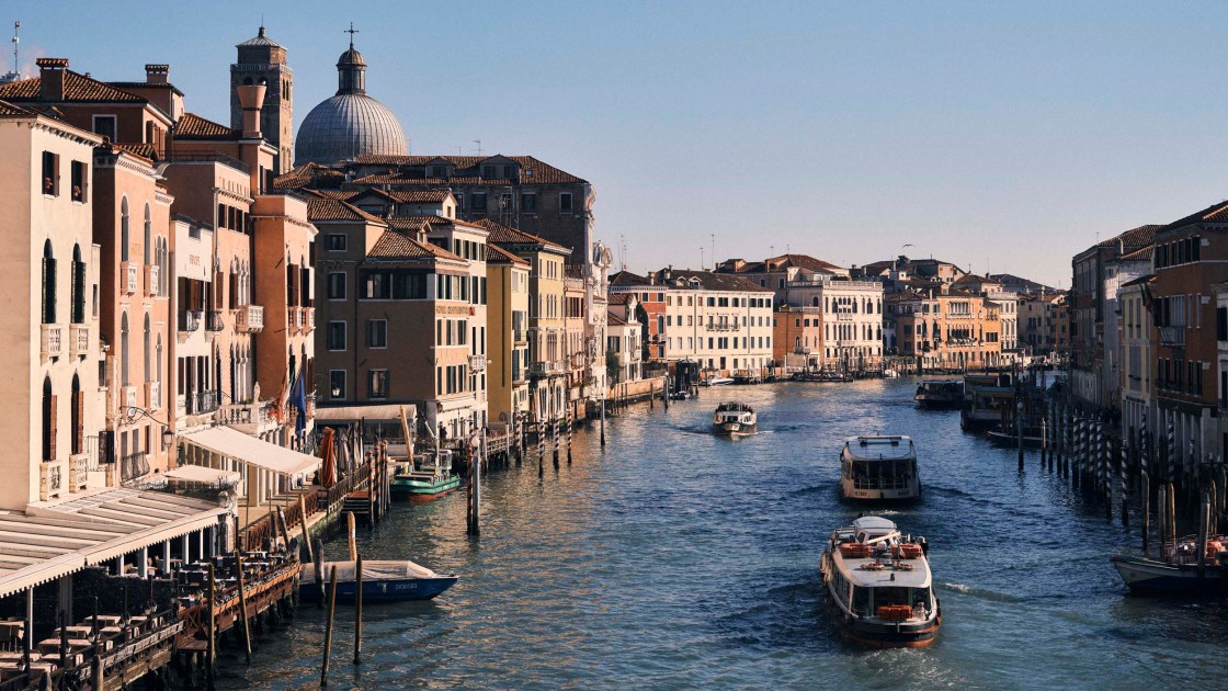An image of a canal in Venice