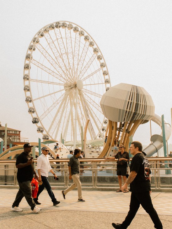 Pedestrians at the Seattle Waterfront Park