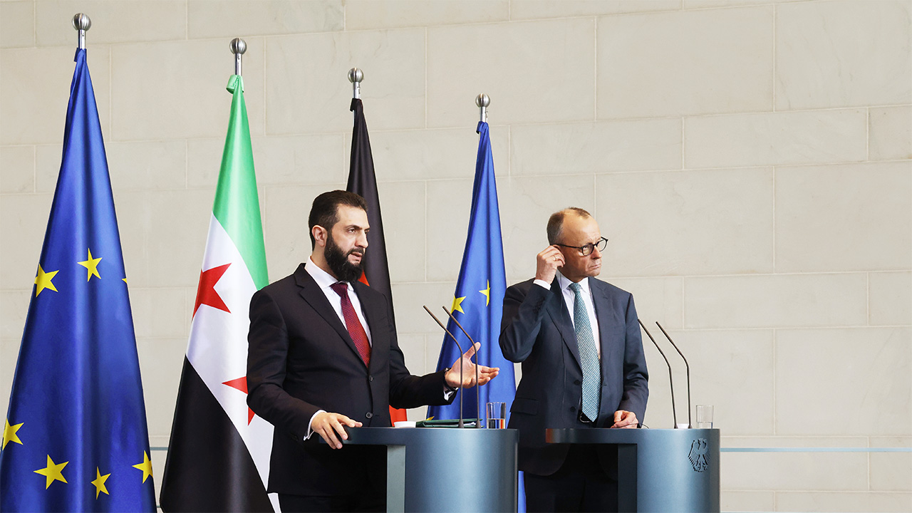 Leading the way: Péter Magyar (centre) during a rally in Budapest