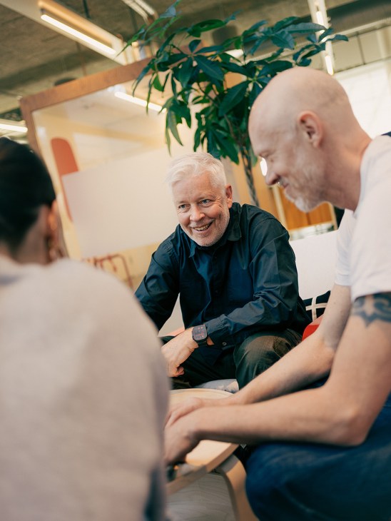 Ingka Group’s creative director Marcus Engman talking to colleagues