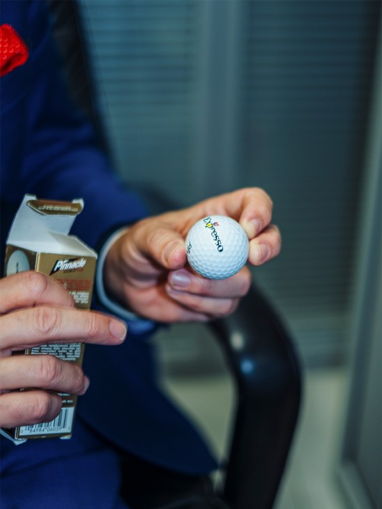 Golf balls with Espresso logo