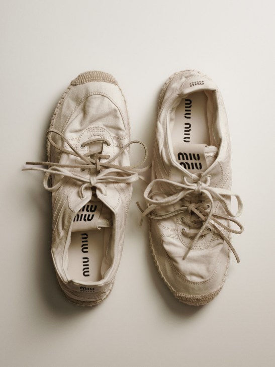 White trainers from Miu Miu