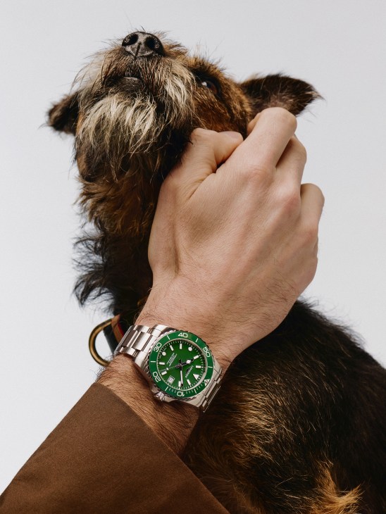 Hydroconquest Watch by Longines, Dog collar by Louis Vuitton