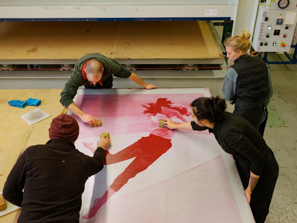 Producing a print by
Iranian photographer
Shirana Shahbazi