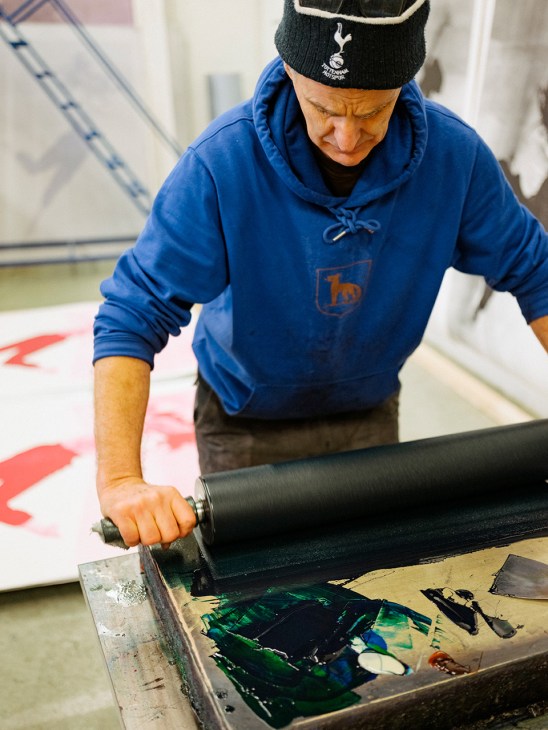 Prints being produced by a member of staff at the Zurich Print institute