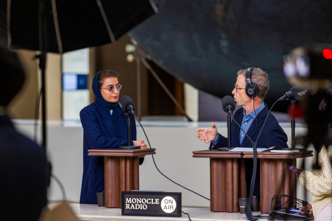 April 13, 2026-Abu Dhabi, United Arab Emirates
H.E. Noura bint Mohamed Al Kaabi
Minister of State being inteview for Monocle Radio by
Andrew Tuck at Zayed National Museum.
Katarina Premfor