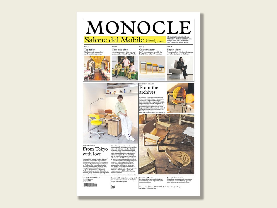 Monocle magazine's Salone del Mobile newspaper