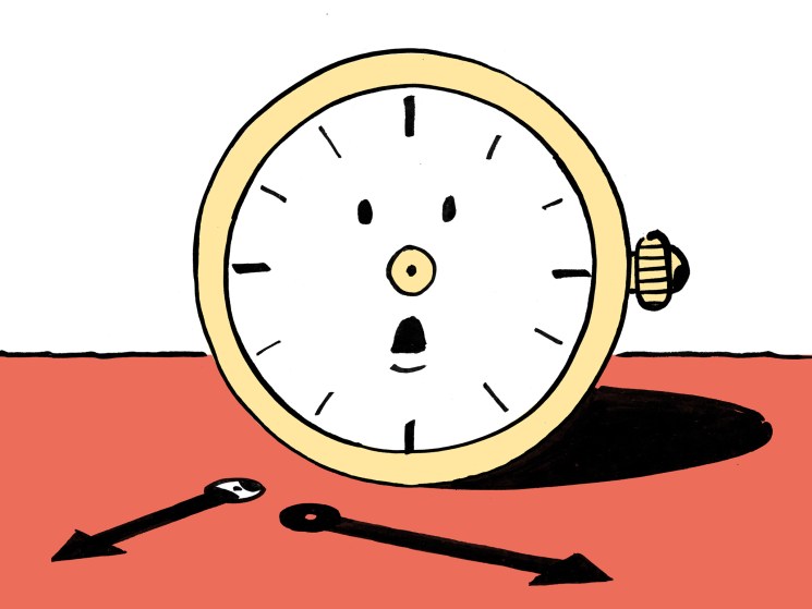 Illustration of a clock with no hands