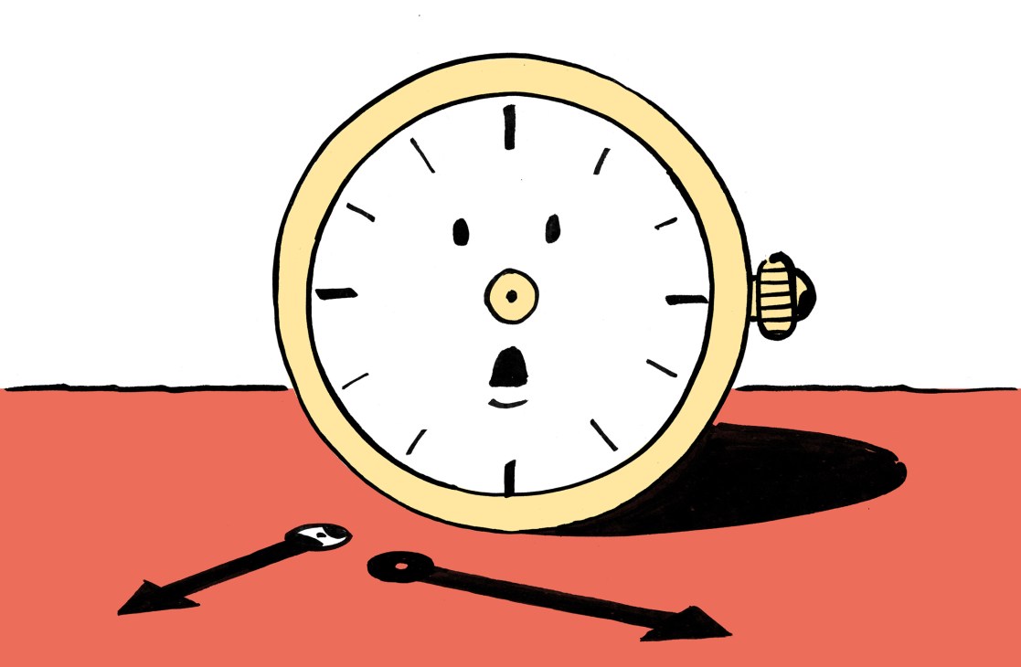 Illustration of a clock with no hands