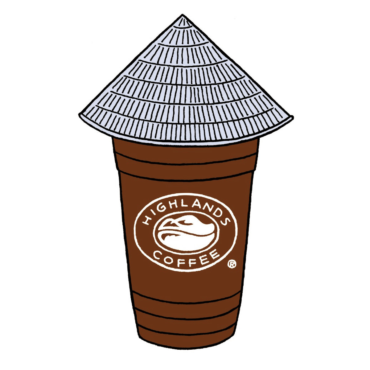Illustration depicting Highlands Coffee