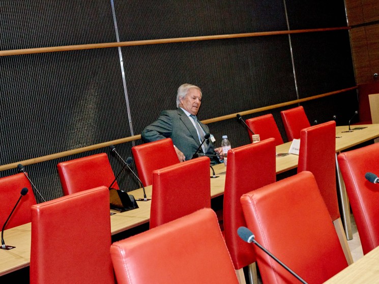 Red alert: Vincent Bolloré attends a hearing by the Public Broadcasting Inquiry Committee