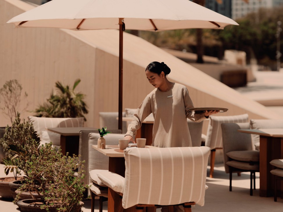 Serving the terraces at Qasr Al Hosn