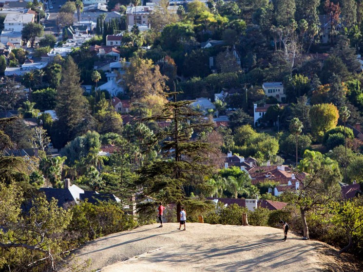 Griffith Park Hiking Trail, View from Observatory, Los Angeles, California, USA