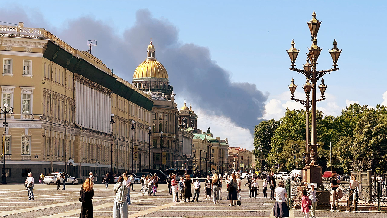 Ukraine bombs St Petersburg as Russia prepares to host Putin’s ‘Davos’