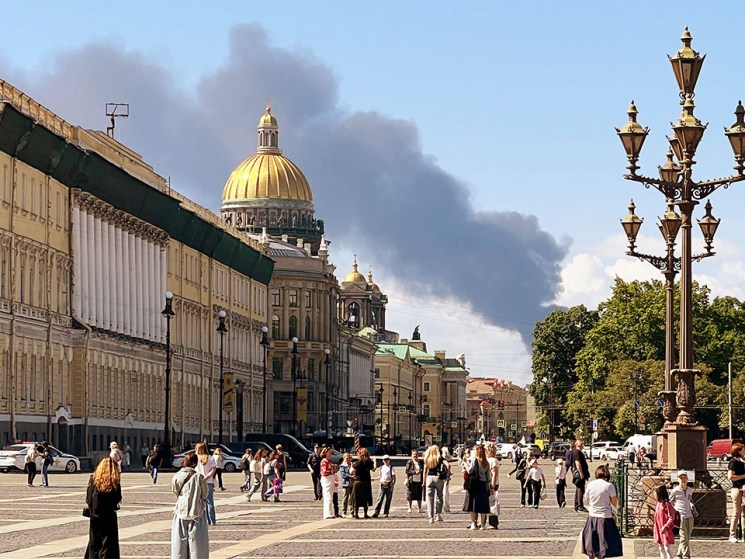 Ukraine bombs St Petersburg as Russia prepares to host Putin’s ‘Davos’