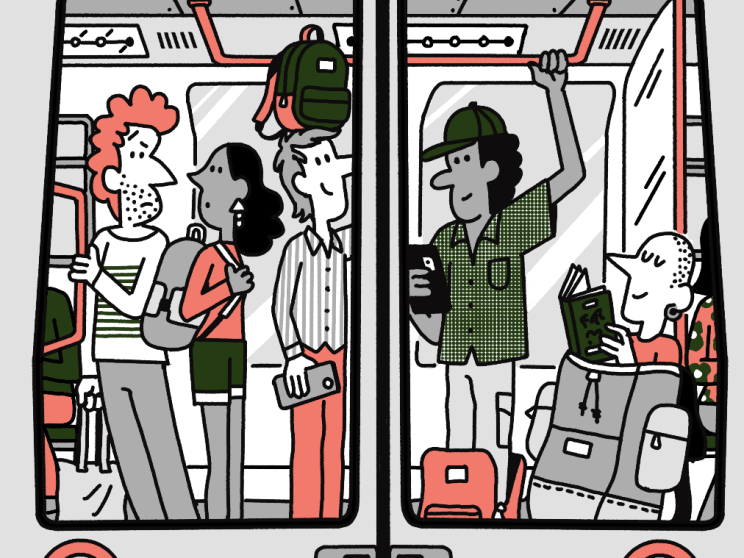There’s a place for your backpack on the train – it’s not your back
