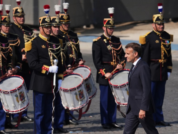 Macron uses his last Bastille Day to unite Europe in show of military strength