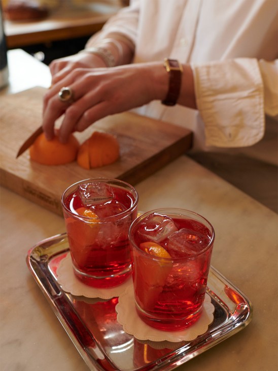 Cocktails being prepared at Café Cenc in Amsterdam