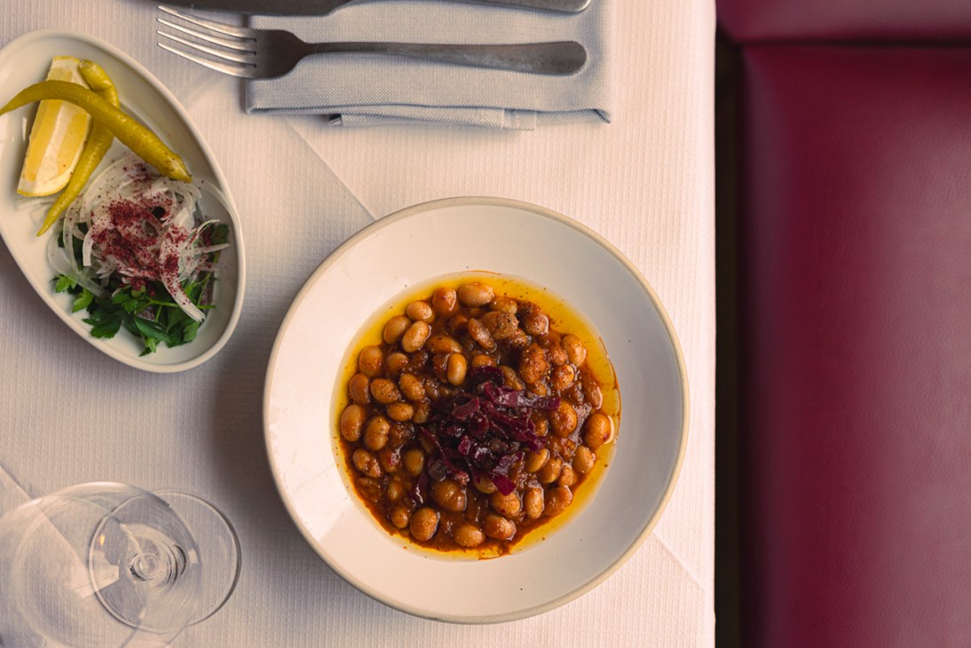 Food on the table at Esra restaurant Amsterdam