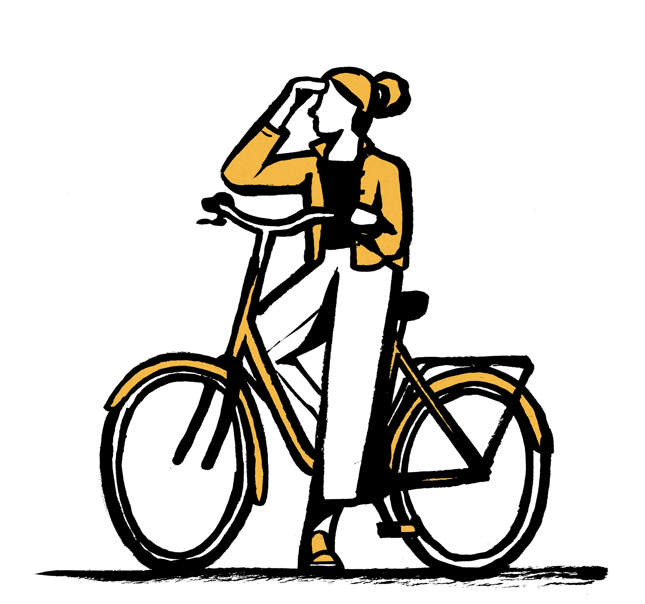 Amsterdam cyclist illustration