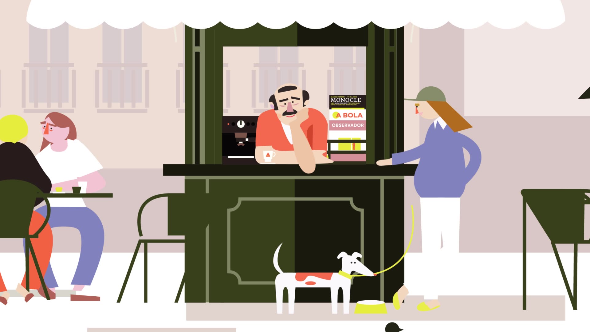 Lisbon quiosque illustration