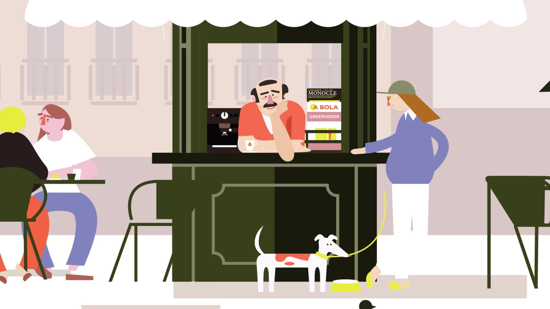 Lisbon quiosque illustration