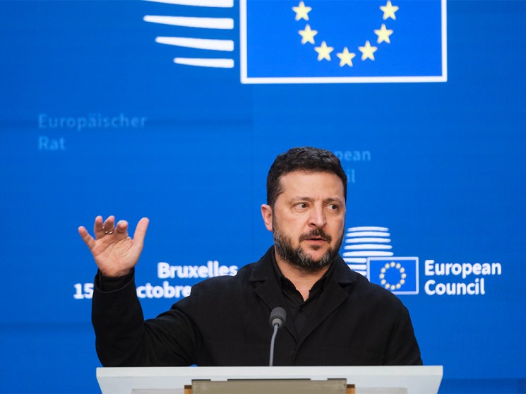 Zelensky stands firm in Brussels as his row with Trump escalates