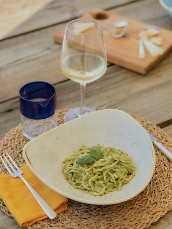 Traditional Ligurian pasta dish served at Osteria dei Coppelli