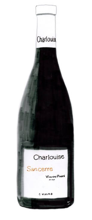 Bottle of Charlouise Sancerre 2018 pinot noir by Vincent Pinard from France
