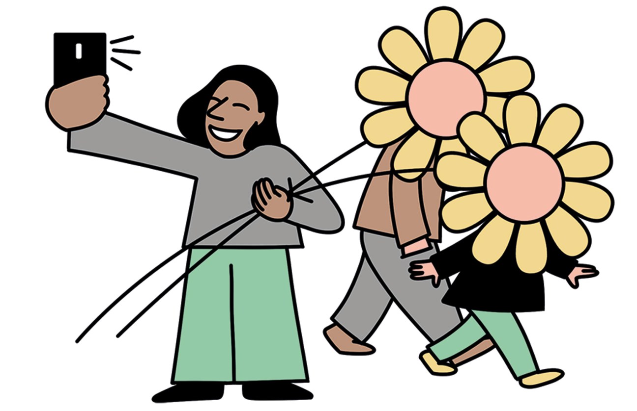 Illustration about respecting others' privacy and consent