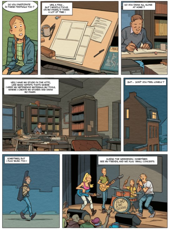Eighth panel of Hamo's illustrated story depicting BD culture