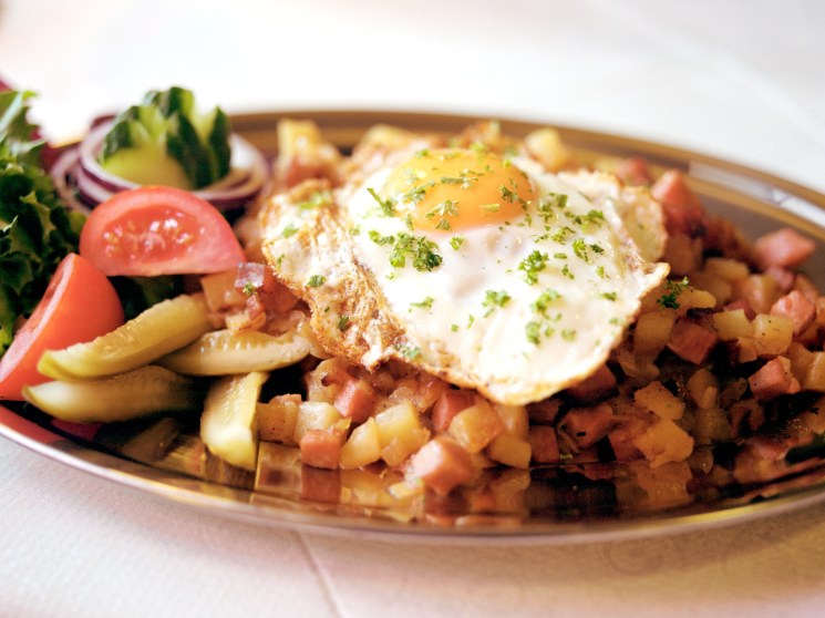 Meat and potato hash at Sea Horse