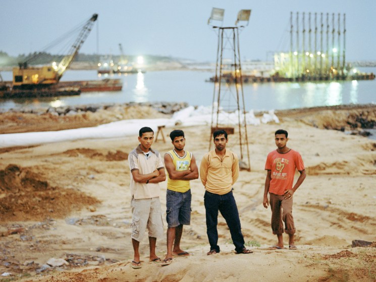 Workers at Magampura Port