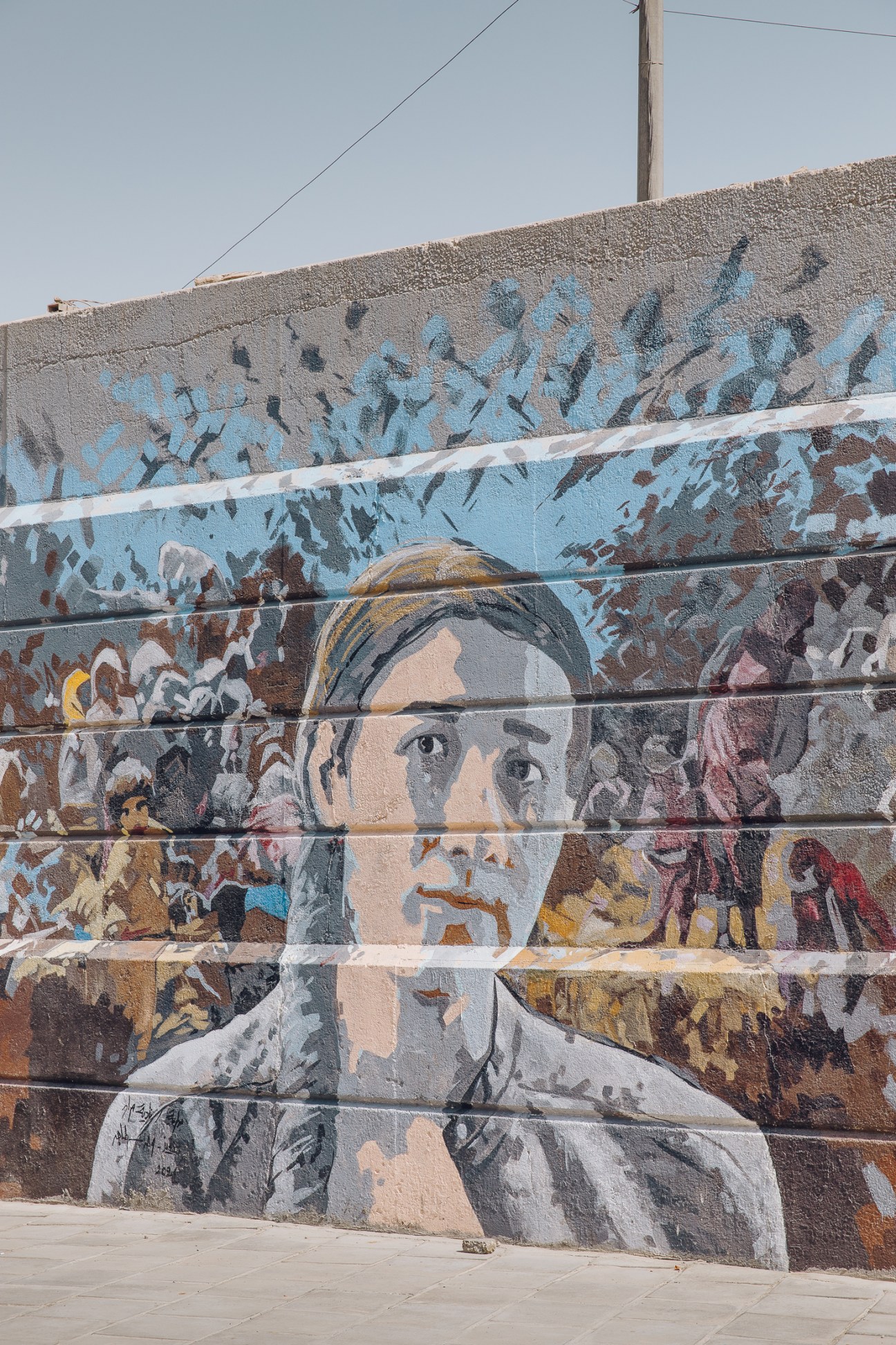 Wijdan al Majid's mural of Yazidi survivor and activist Nadia Murad