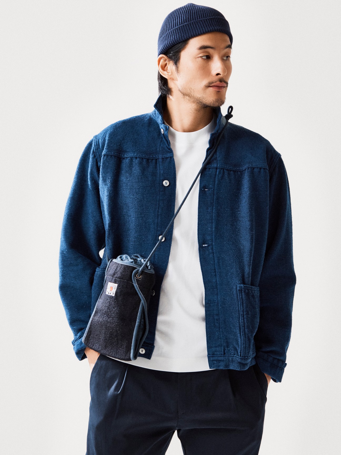 Workwear-inspired ensemble