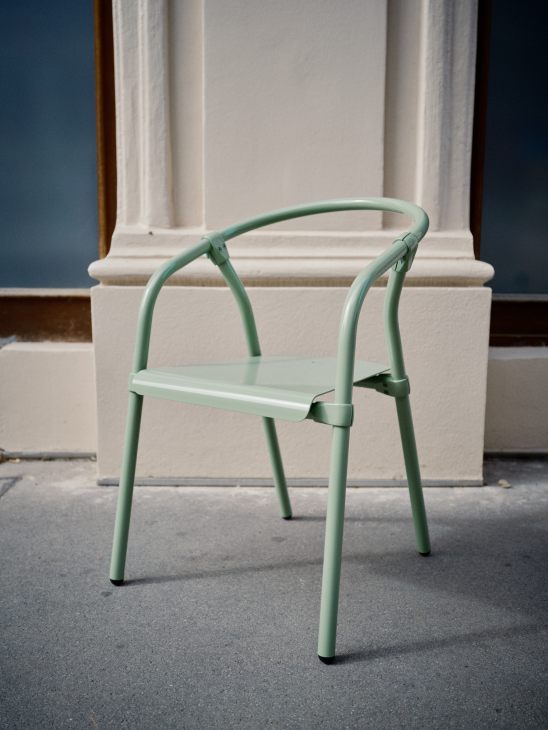 Aluminium chair by Klemens Schillinger