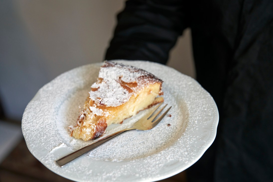 Traditional Italian cake or pastry served at Trattoria Le Zie restaurant