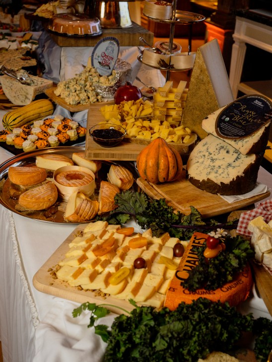 Buffet reception with elegantly presented food