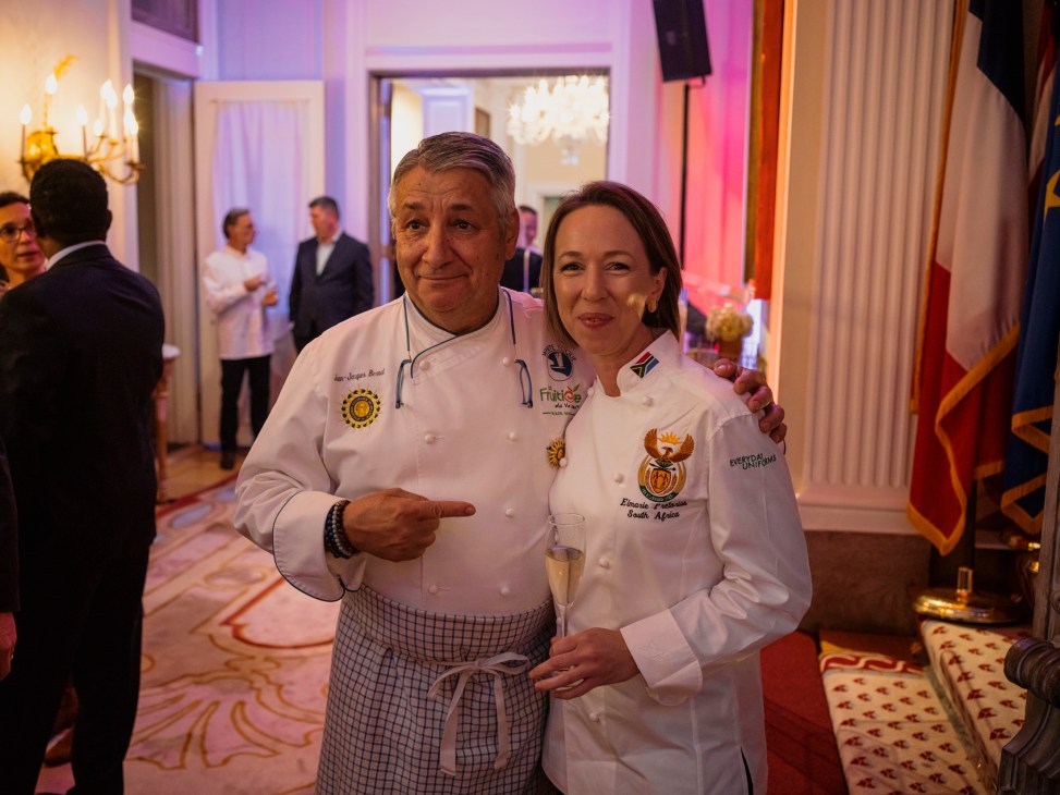 Guests at the reception including chef Jean-Jacques Bernat