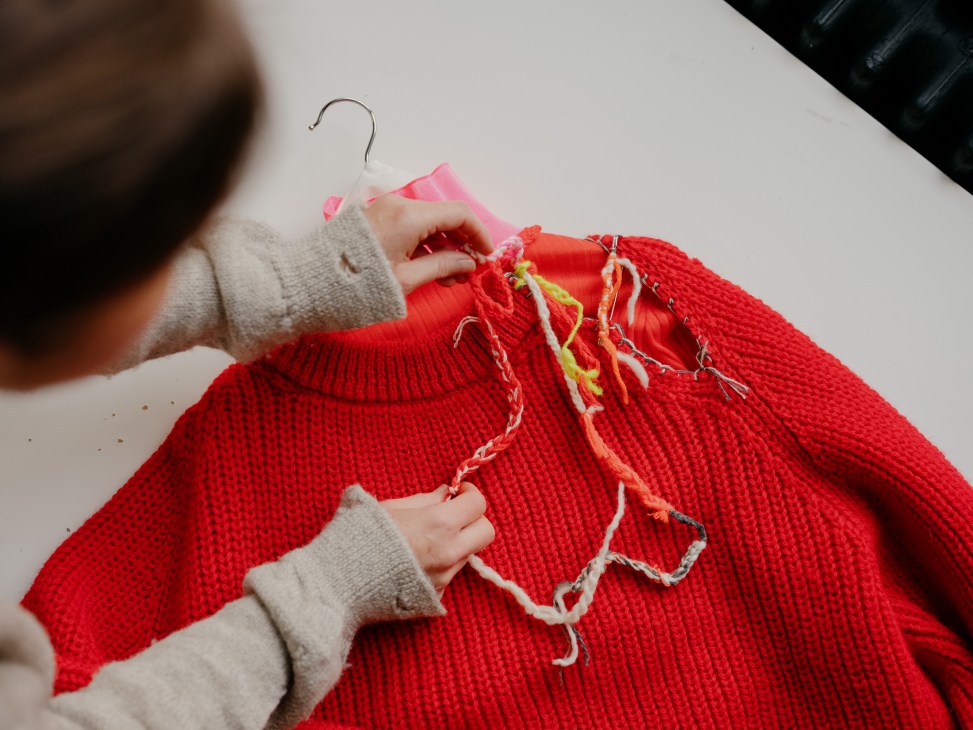 Knitwear samples at La Fetiche