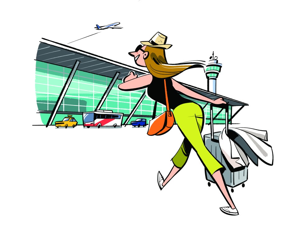 A modern airport or transport hub showing efficient connections and good design for travelers