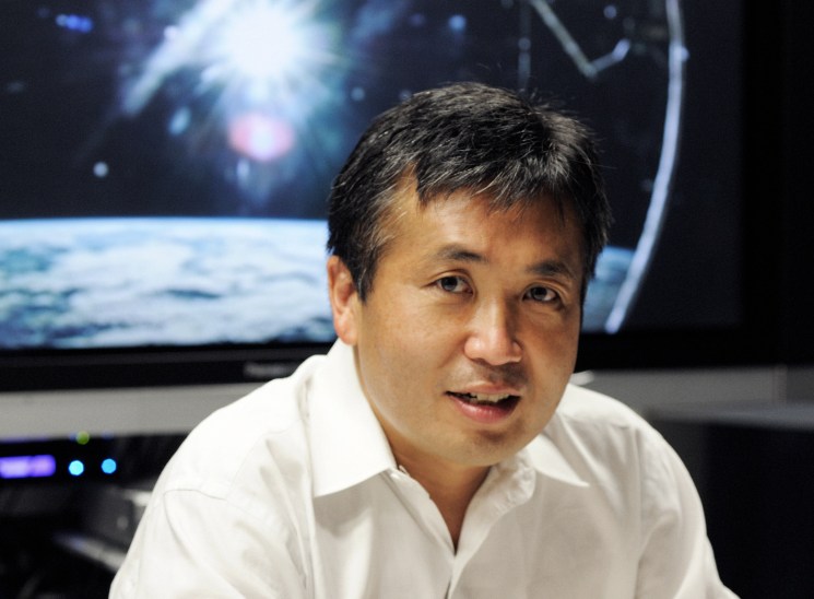 In his Jaxa office