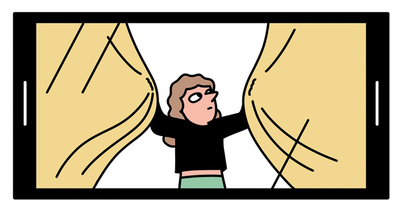 Illustration about maintaining privacy and dignity online