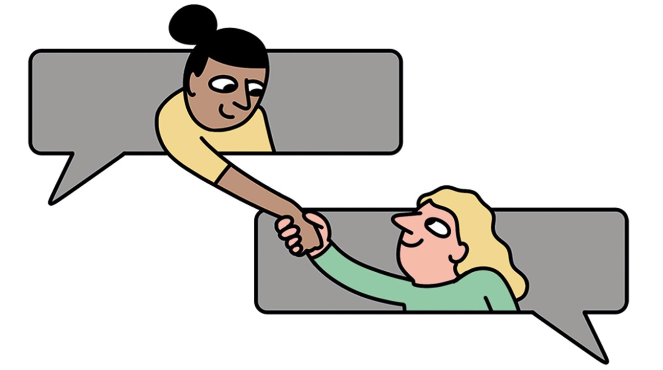 Illustration about remembering the human element in digital communication