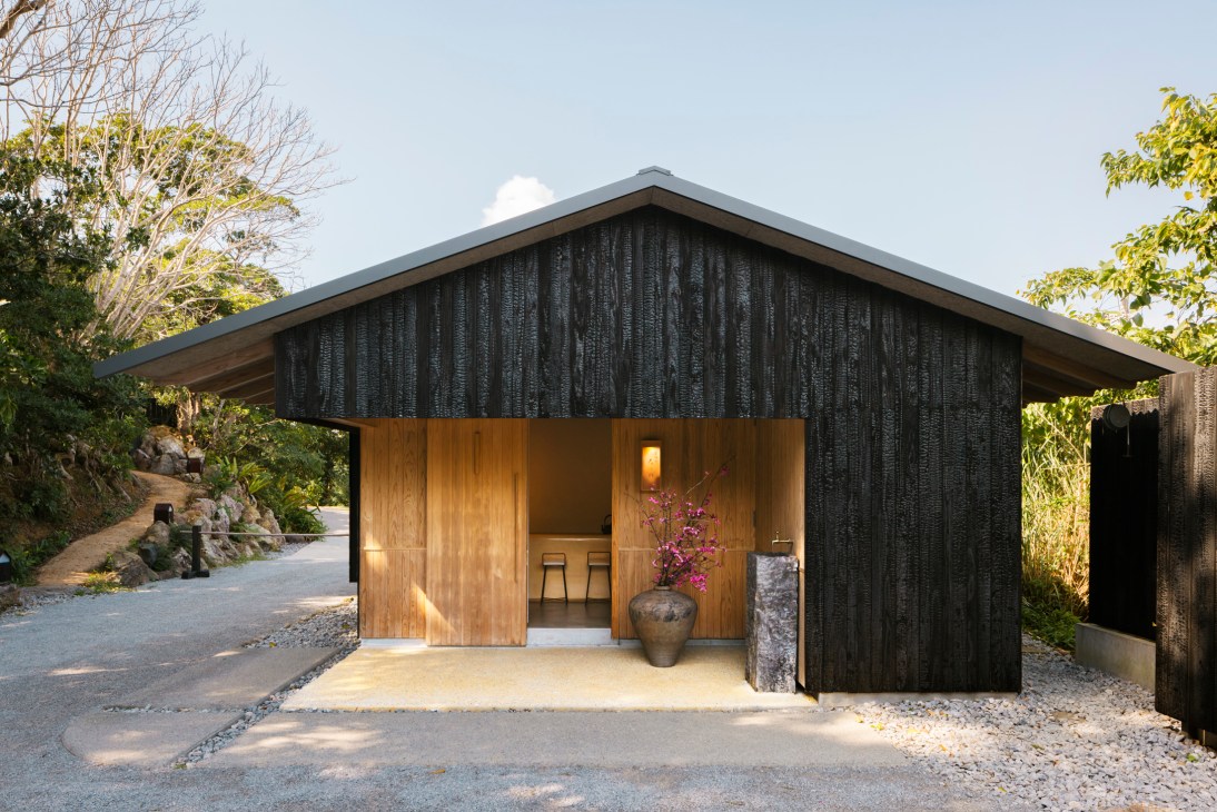 Reception space, hidden behind a 'yaki-sugi' façade