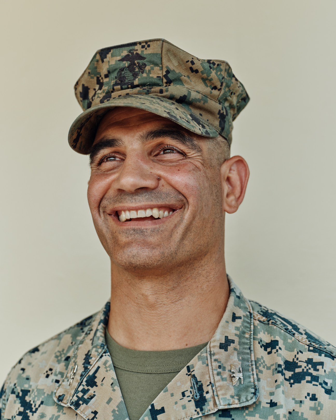 Colonel Speros Koumparakis of Marine Corps Base Hawaii in his office