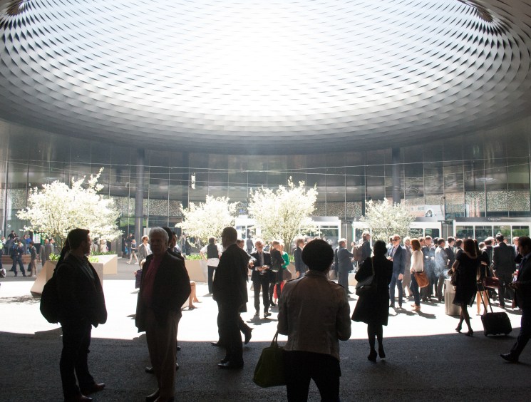 Outside the new show ground by Herzog & de Meuron