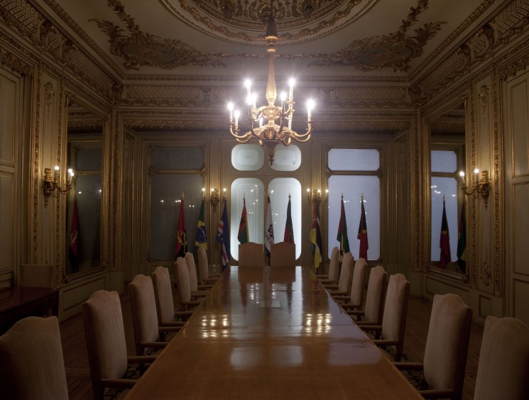 The 'gold room', which hosts ministerial meetings